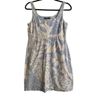 Tommy Bahama Blue and White Tropical Beach Island Vacation Tank Dress Size Small